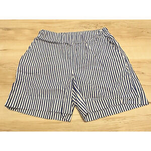 P.A.R.O.S.H. XS Shorts‎ Boxer 100% Cotton Elastic Waist Stripe Bue White